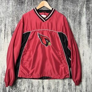 Arizona Cardinals NFL Embroidered Men's V-Neck Pullover Windbreaker Jacket Large
